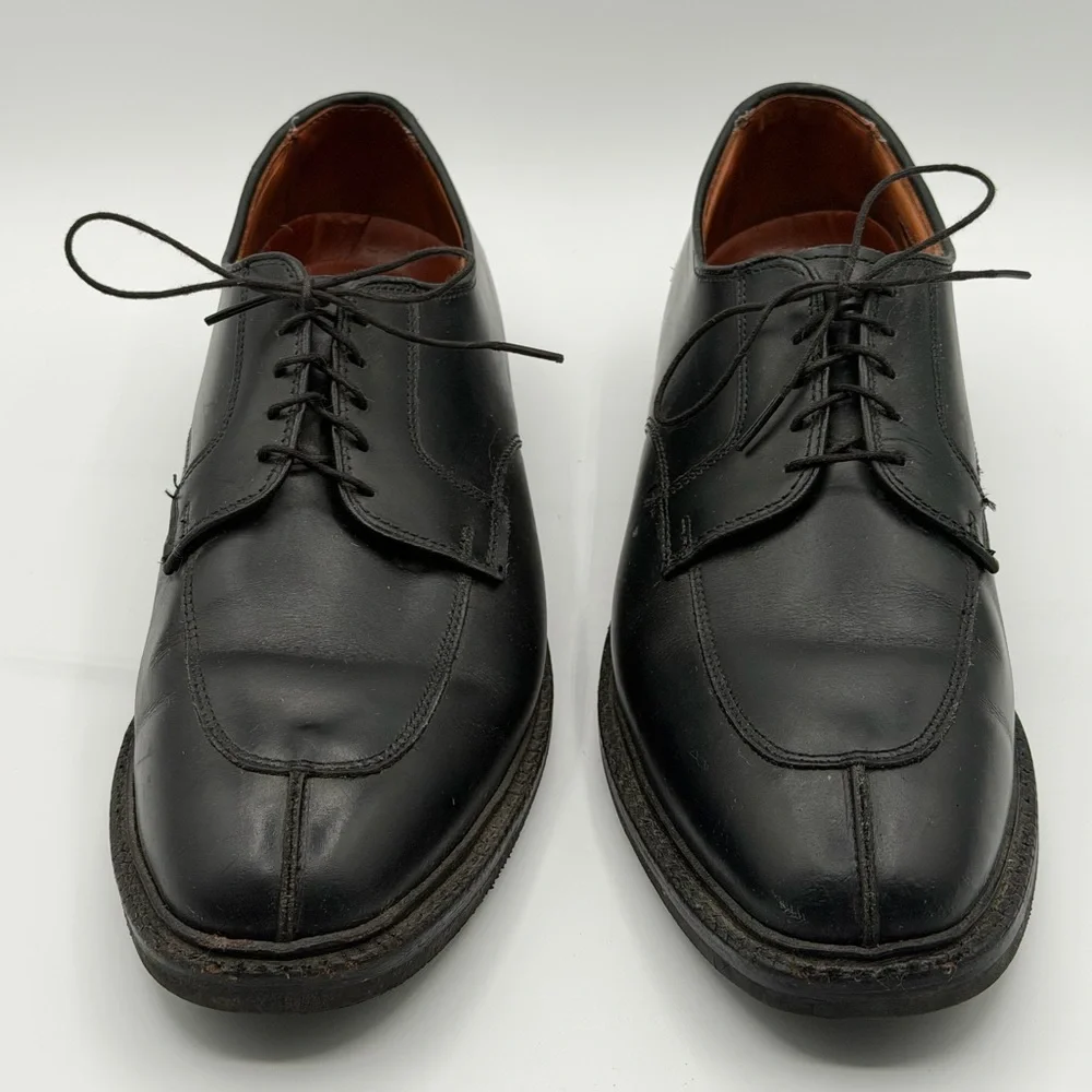 Allen Edmonds Black Ashton Leather Split Toe Rubber Sole Derby Men's Size 11.5